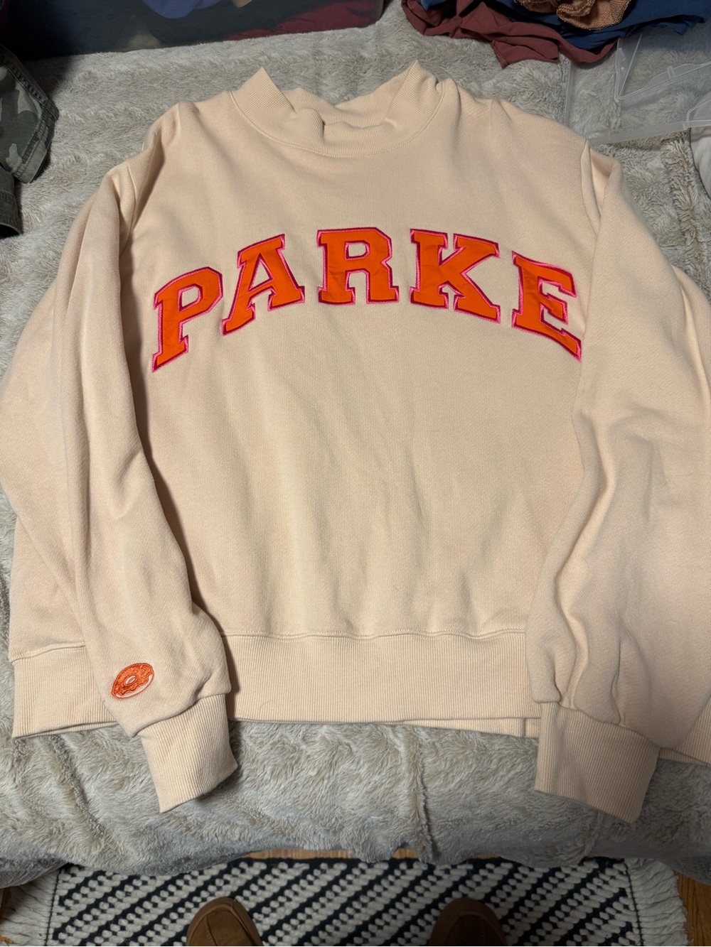 Parke limited edition Dunkin collab Cream Crewneck Sweatshirt